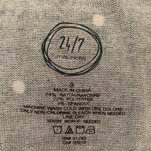 Maurices 24/7 shirt Size 3 - Picture 2 of 2